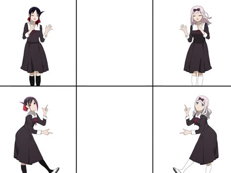 Chika & Kaguya dance yes/no reactions Blank Template - Imgflip