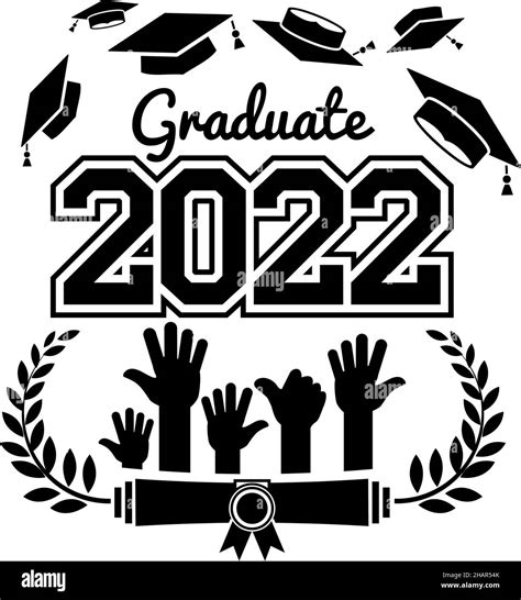 Lettering Class Of 2022 For Greeting Invitation Card Text For Design