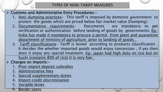 Tariff And Non Tarif Measures Ppt