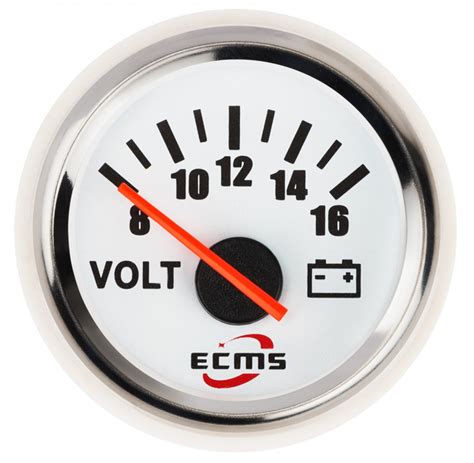 Вольтметр для лодки ECMS CMV2-WS-8-16 белый 52мм (801-00028) – фото ...