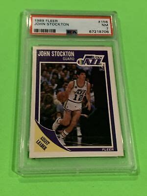 1989 FLEER JOHN STOCKTON UTAH JAZZ HOF 156 PSA 7 NM EBay