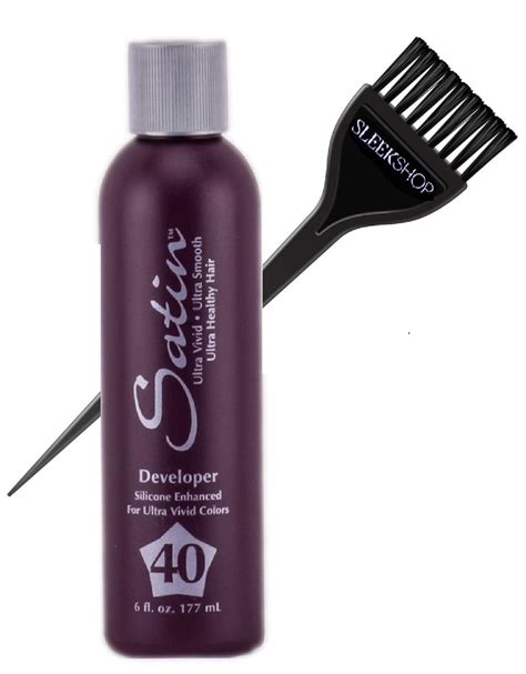 Satin Hair Developer Silicone Enhancing For Ultra Rich Vivid Colors Wsleek Brush