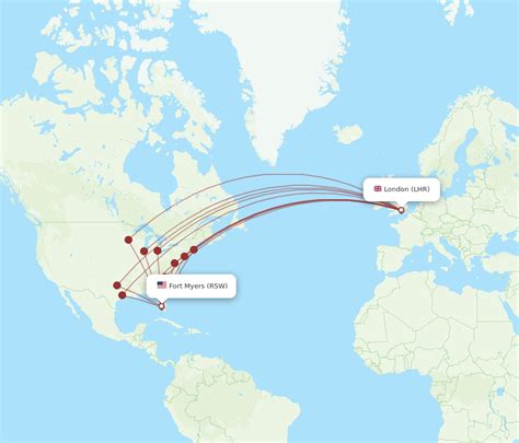 All Flight Routes From London To Fort Myers Lhr To Rsw Flight Routes