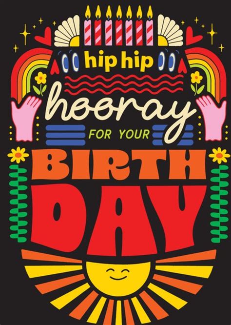 Objectables Hip Hip Hooray Birthday Card Moonpig