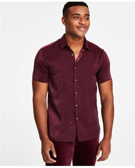 INC International Concepts Regular-fit Satin Shirt, Created For Macy's ...