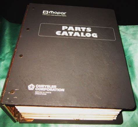 Buy Mopar Dodge Passenger Car Parts Book Manual Catalog In