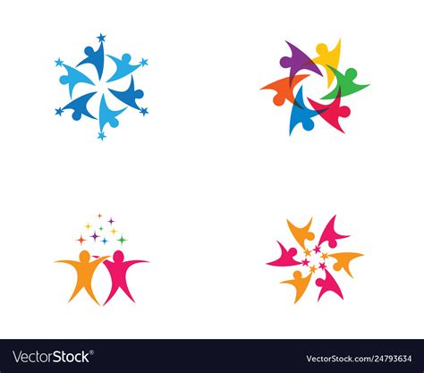 Community logo template Royalty Free Vector Image