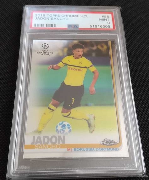 PSA9 2018 19 Topps chrome UCL JADON SANCHO base サンチョ ドルトムント シングルカード 売買