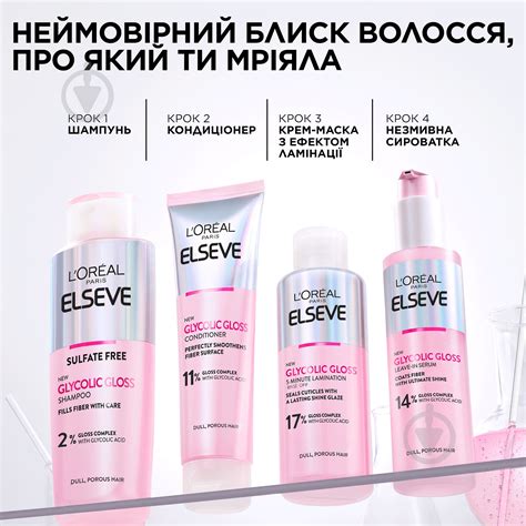 ᐉ Крем Elseve Glycolic Gloss з ефектом ламінації Glycolic Gloss для ...