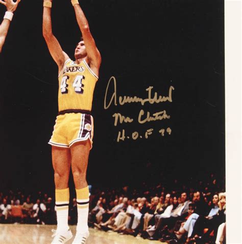 Jerry West Signed Lakers X Photo Inscribed The Catch Hof