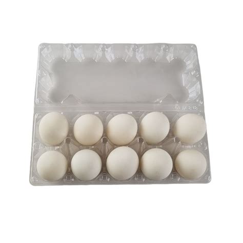 10-Egg Large Plastic Duck Egg Cartons - Clear Flat Top Carton – EggCartons.com.au