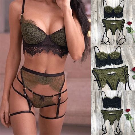 Conjunto de sutiã de renda pura sem enchimento transparente lingerie