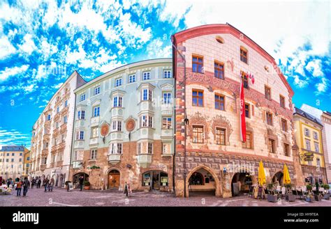 Innsbruck Austria March 11 2017 People In Innsbruck City Center