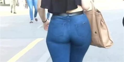 Hot Girl In Tight Jeans Walking On The Street Tnaflix