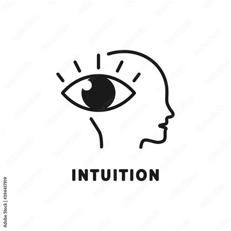 Intuition Icon Concept Isolated On White Background Vector