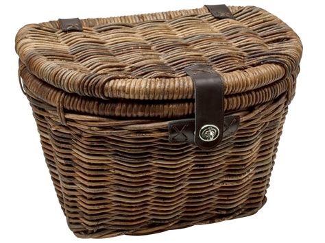 Electra Woven Rattan Basket with Lid - Electra Bikes