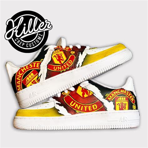 Custom Nike Air Force 1 Manchester United Football Killer Crep Customz