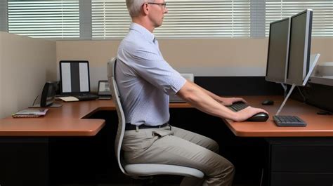 Premium Photo Posture Correction Exercises Desk Job Ergonomics