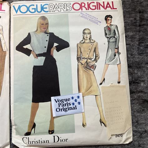 S Lot Vogue Paris Original Sewing Patterns Christian Dior Molyneux