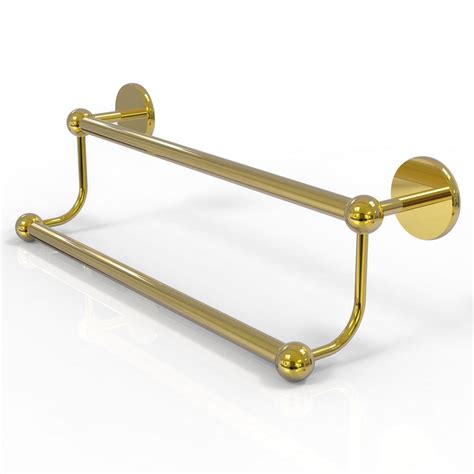 Allied Brass Prestige Skyline Collection 24 In Double Towel Bar In Polished Brass P1072 24 Pb