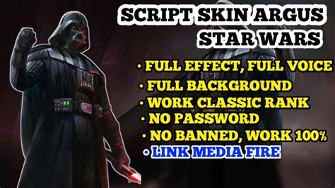 New Script Skin Argus Star Wars No Password Full Effect Voice