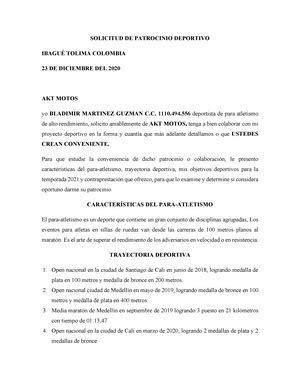 Introducir Imagen Carta Modelo De Solicitud De Patrocinio Para Un