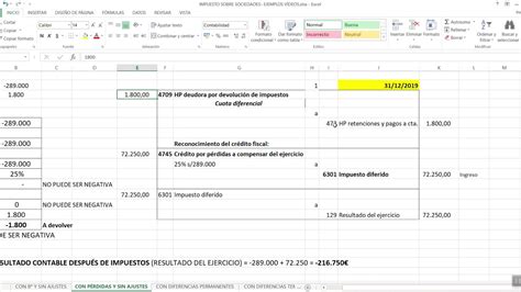 FÁCIL IMPUESTO SOBRE SOCIEDADES EJEMPLO CONTABILIZACIÓN 2 YouTube