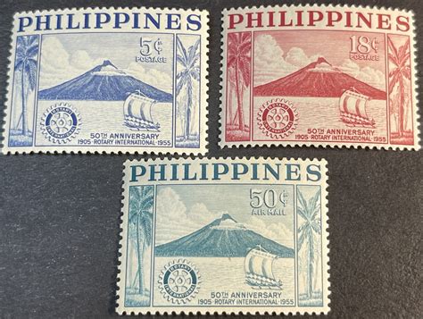 Philippines 618 619 C77 Mint Never Hinged Complete Set 1955