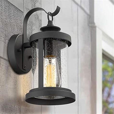 Emliviar Outdoor Wall Lanterns 2 Pack Outdoor Wall Sconce In Black