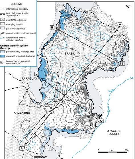 Schematic Hydrogeological Map Of The Guarani Aquifer System Download