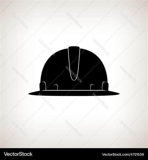 Silhouette Hard Hat Royalty Free Vector Image - VectorStock