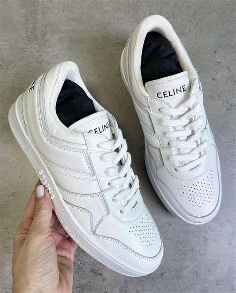Женские белые кожаные короткие кроссовки в стиле селин celine ct-02 mid ...