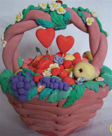Поделка из пластилина корзина с фруктами - фото и картинки: 76 штук
