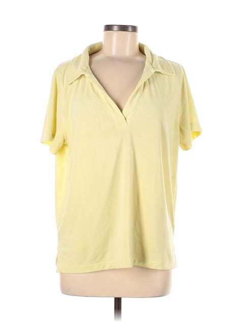 Handm Yellow Short Sleeve Polo Size L 21 Off Thredup