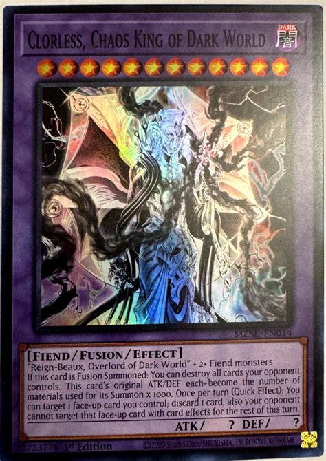 Clorless Chaos King Of Dark World Mzmi En014 Prices Yugioh Maze Of