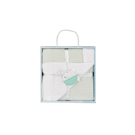 Comprar Manta Interbaby Nido De Abeja Con Borreguillo Menta Hipercor