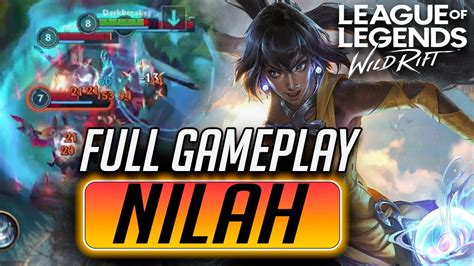 Wild Rift Nilah Full Gameplay New Broken Adc Best Build And Runes Youtube