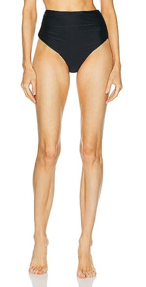 Simkhai Teya High Waisted Ruched Bikini Bottom