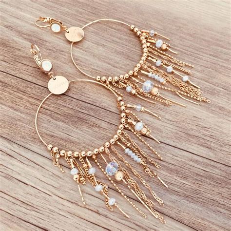 Boucles d oreilles GISÈLE MAXI blanc Gwapita Boucles Boucles d