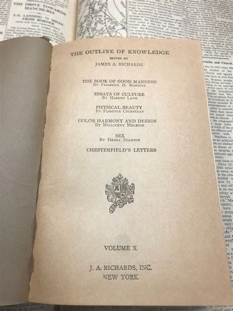 The Outline Of Knowledge J A Richards 1924 Set 14 Of 20 Etsy