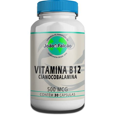 Vitamina B12 Cianocobalamina 500Mcg 30 Cápsulas Shopee Brasil