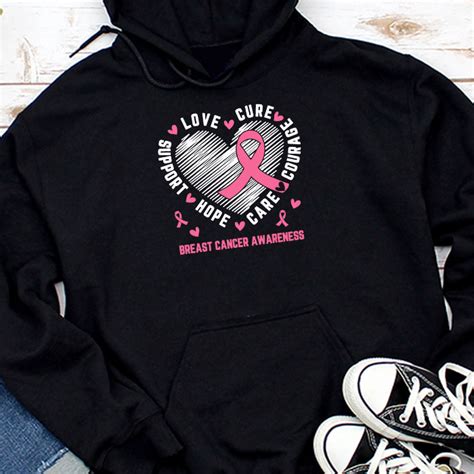 Breast Cancer Support Pink Ribbon Breast Cancer Awareness Hoodie Th918