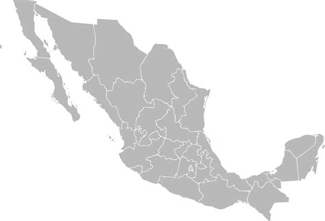 Mapa Mexico Png Mexico States Map Blank Transparent Png X 15162 The