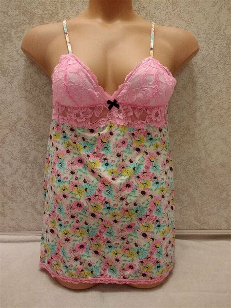 Victoria Secret Baby Doll Nightgown Multicolor Flora Gem