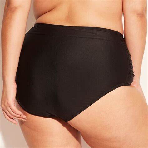 Women S Plus Size High Waist Black Bikini Bottom Kona Sol Sz W W