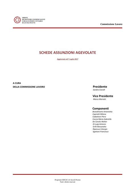 Pdf Schede Assunzioni Agevolate Carattere Di Selettivit Ad