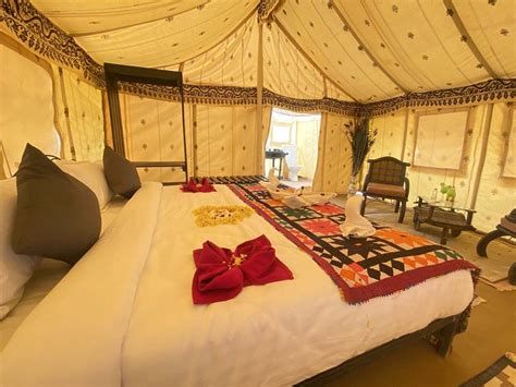 Accommodation Desert Camp In Sam Sand Dunes Jaisalmer Rajasthan