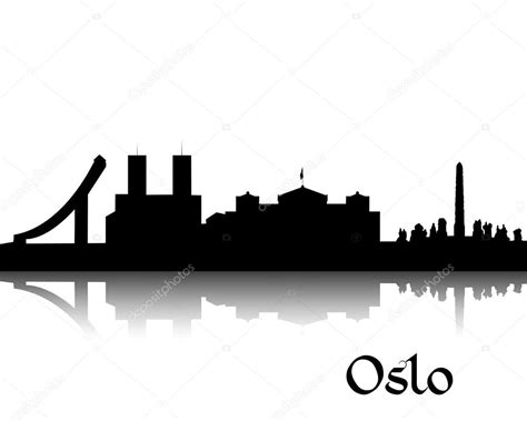 Silhouette Of Oslo Stock Vector Alexandragl