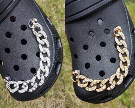 1 par de diamantes de imitación crocs cadena encantos 5 9 Etsy