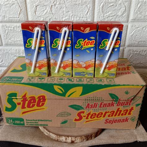 Jual STEE Kotak Minuman Teh Kemasan Dus 200ml X 24pcs Shopee Indonesia